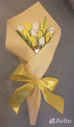 Букет тюльпанов из мыла ручной работы