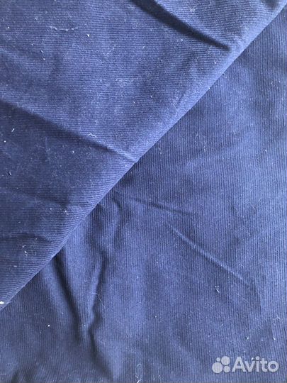 Ткань вельвет СССР синий