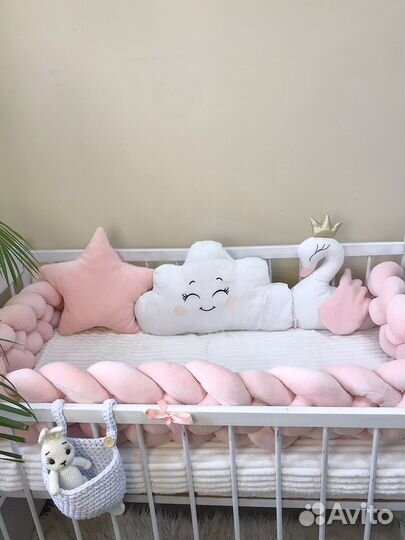 Бортики на кроватку Бортик косичка