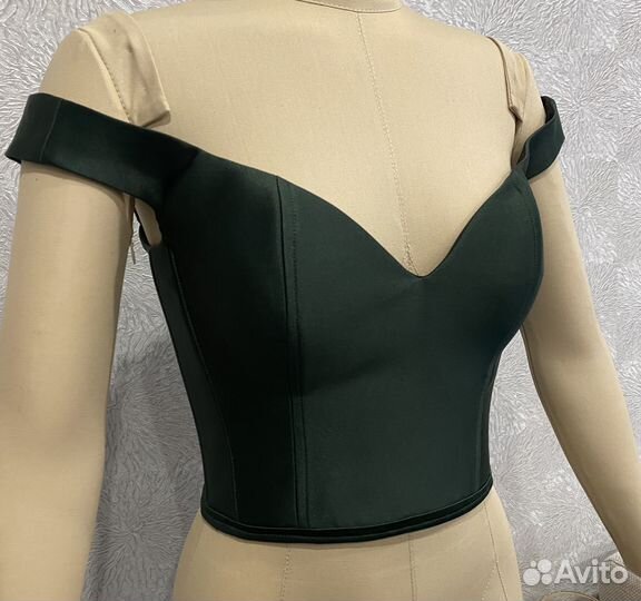 Корсаж изумрудного цвета, 42-44