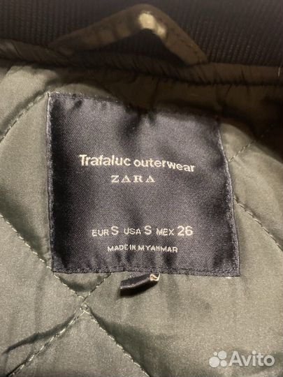 Бомбер Zara хаки размер S