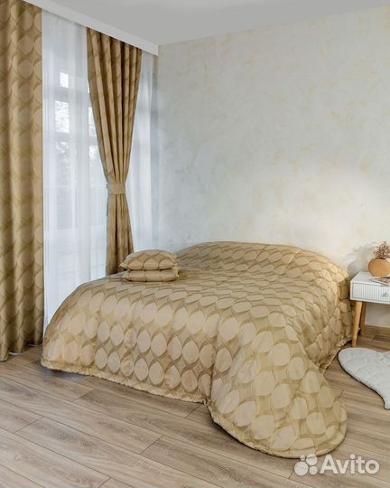 Новое покрывало Альба Золотой песок жаккард