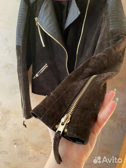 Куртка-косуха натуральная замша