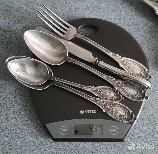 Красивое Царское столовое серебро 84 пробы