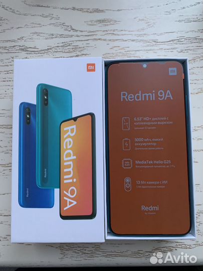 Телефон Redmi 9A peacock green 32gb