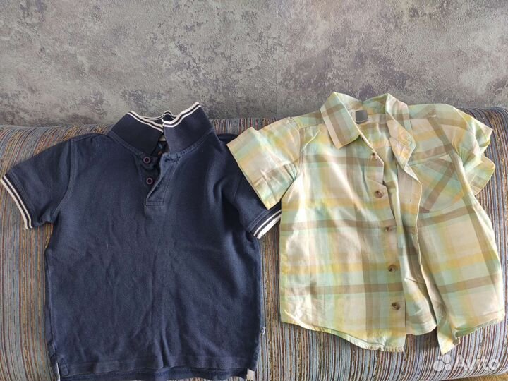 Рубашки, брюки х/б новые 4-6 л