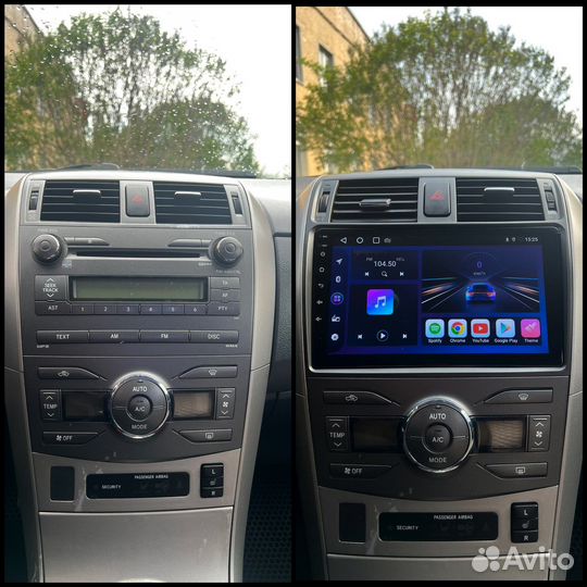 Штатная магнитола Toyota Corolla 10, 2006-2013