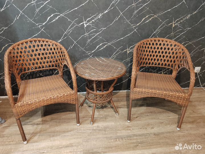 Плетёный набор садовый ротанг