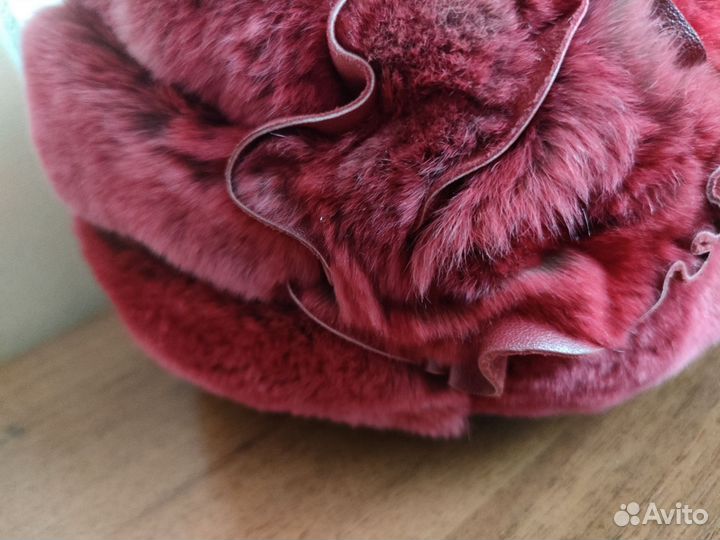 Шапка зимняя натуральный мех кролик