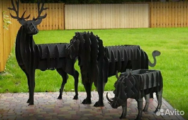 Чертежи мангалов в виде животных