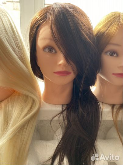 Голова манекен из натуральных волос