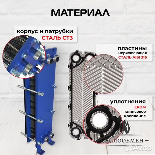 Теплообменник SN08-35 для отопления 1250 м2 125кВт