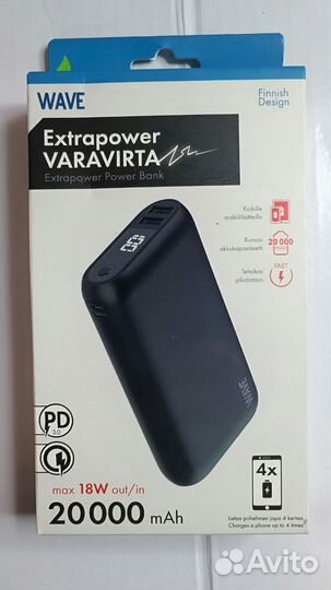 Power Bank Wave Extrapower 20000mAh черный