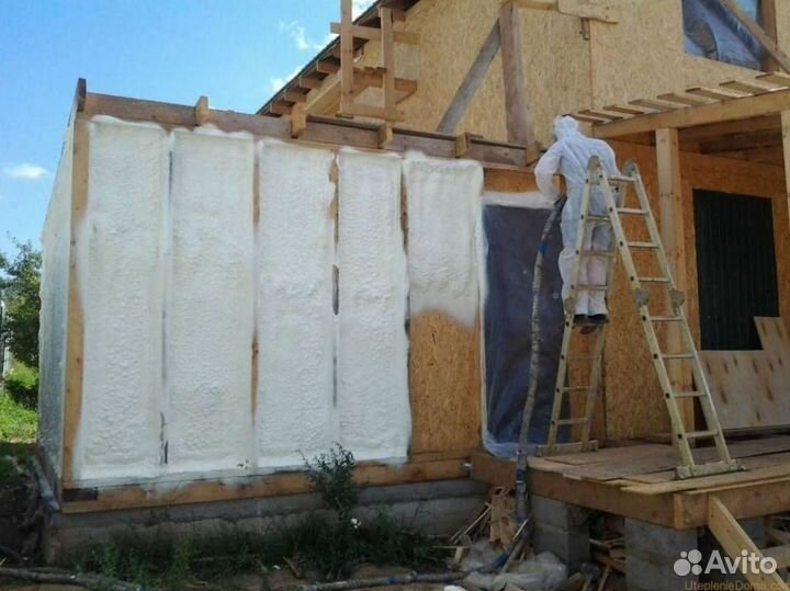 Утепление напылением ппу