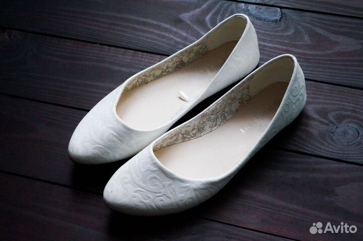Белые балетки 38 размер