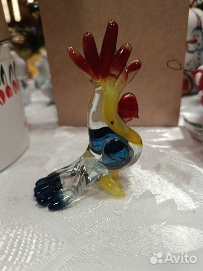 Фигурка Попугая из стекла украшение аксессуар
