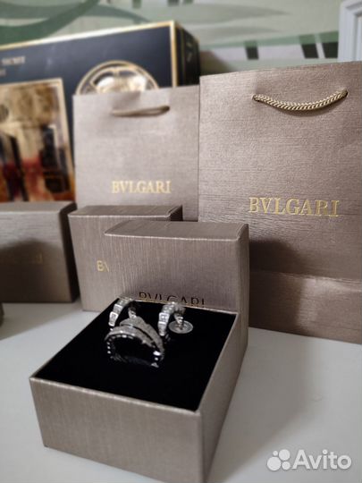 Bvlgari комплект serpenti (кольцо + серьги)