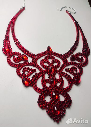 Ожерелье, украшение на шею для танца со стразами