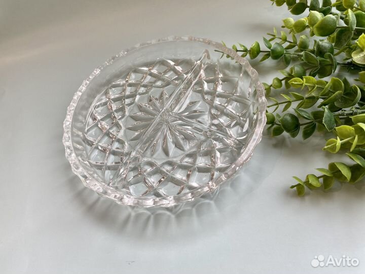 Хрустальная менажница СССР