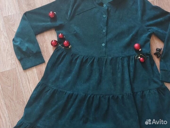 Платье вельветовое 52