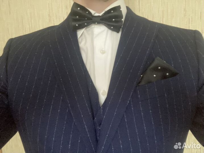 Комплект бабочка в горошек + платок-паше