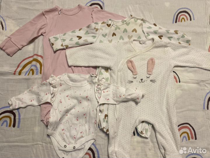 Вещи пакетом на новорождённого, девочку 56