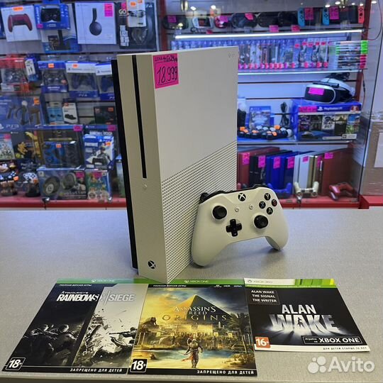 Xbox One S 1tb + 24 игры