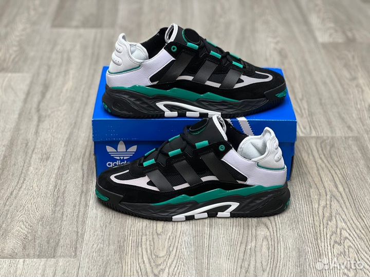 Кроссовки Adidas Niteball Black Green (36-45)