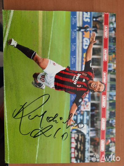 Фото Рональдиньо с автографом