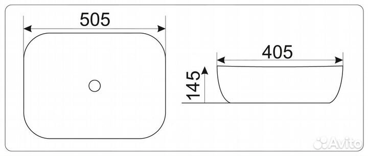 Раковина для ванной CeramaLux D1302H134