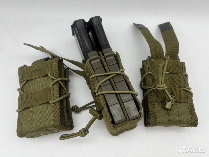 Подсумок тактический сдвоенный для магазинов ак