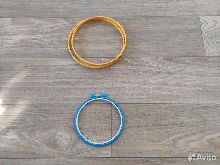 Пяльца для вышивки. Пластик. Диаметр 20 и 15 см