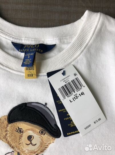 Polo Ralph Lauren Bear новый свитшот оригинал