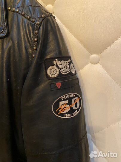 Кожаная мотокуртка косуха оригинал 52-54