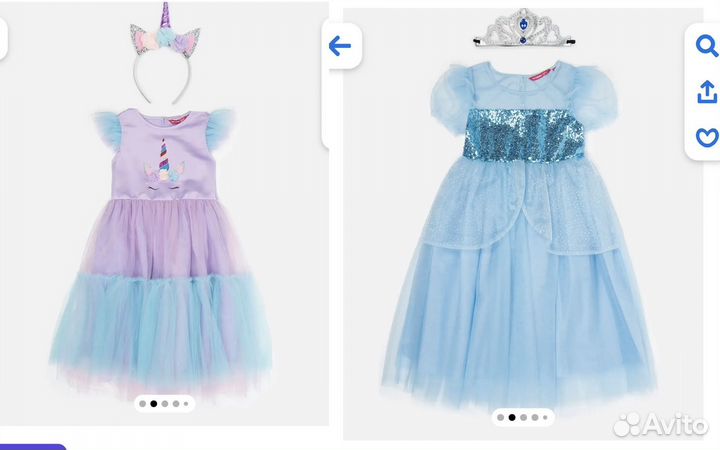 Платья новые нарядные 122-128 единорог принцесса