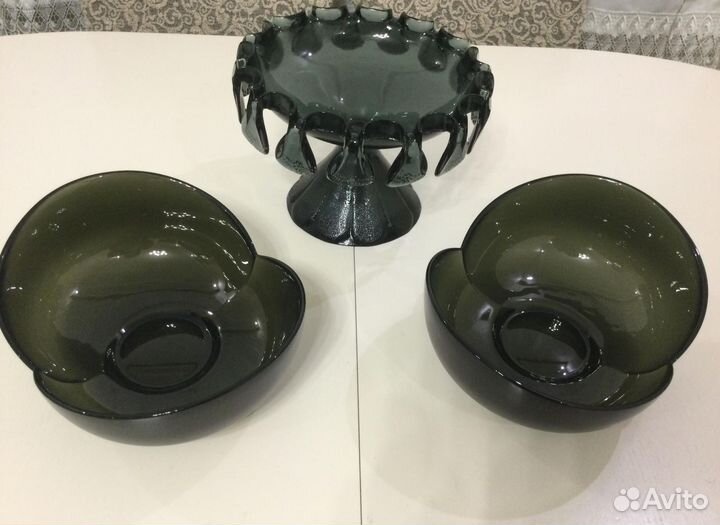 Комплект Новых ваз из коричневого стекла