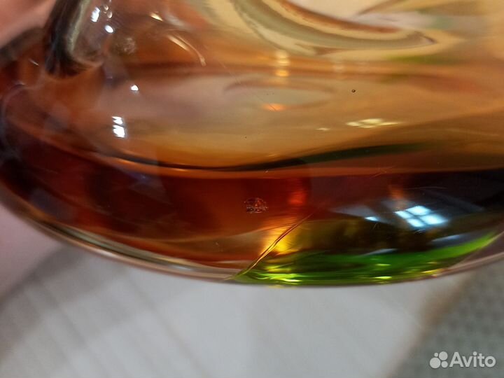 Конфетница винтаж гутная техника