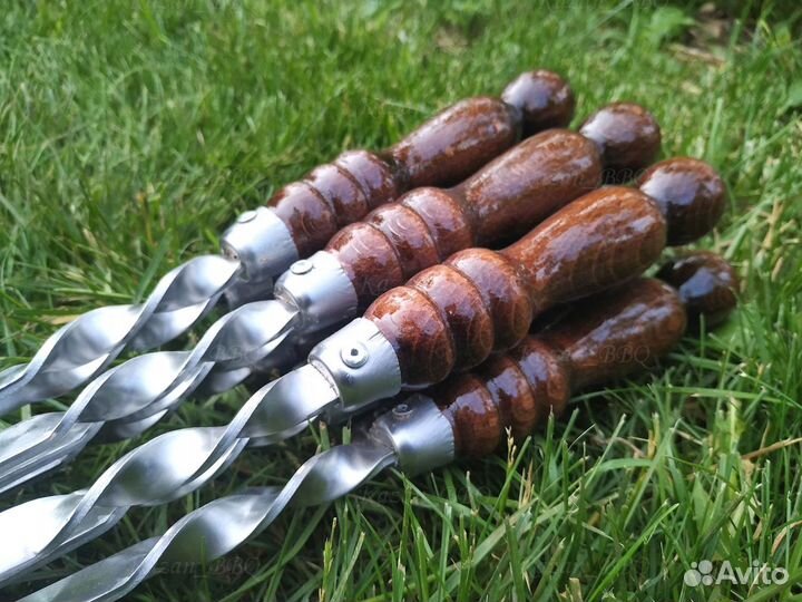 Шампура 60 см с деревянной ручкой