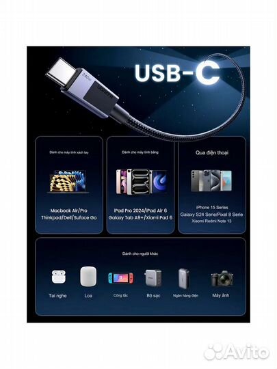 Кабель ugreen L513 (45067) Type C 2.0 Male To Typ