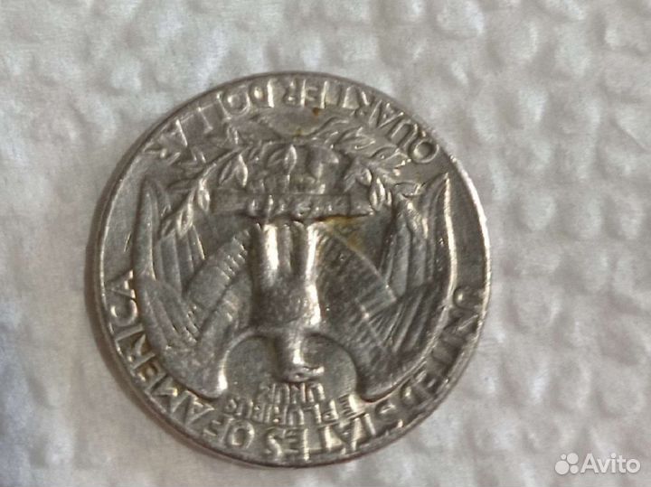 Монета liberty quarter dollar 1974