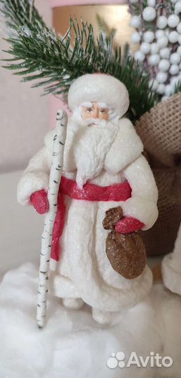 Дед мороз и снегурочка из ваты