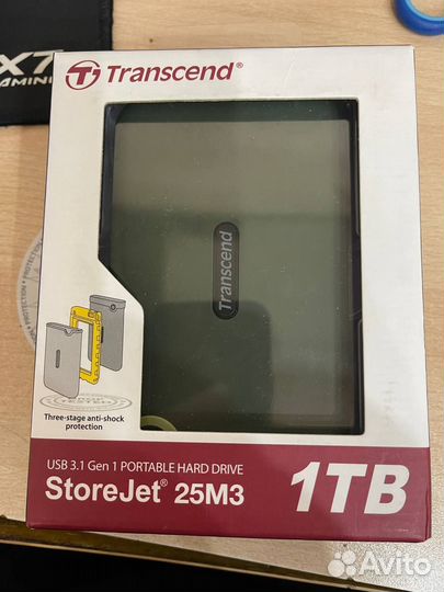 Внешний диск HDD Transcend StoreJet 25M3 TS1TSJ25M