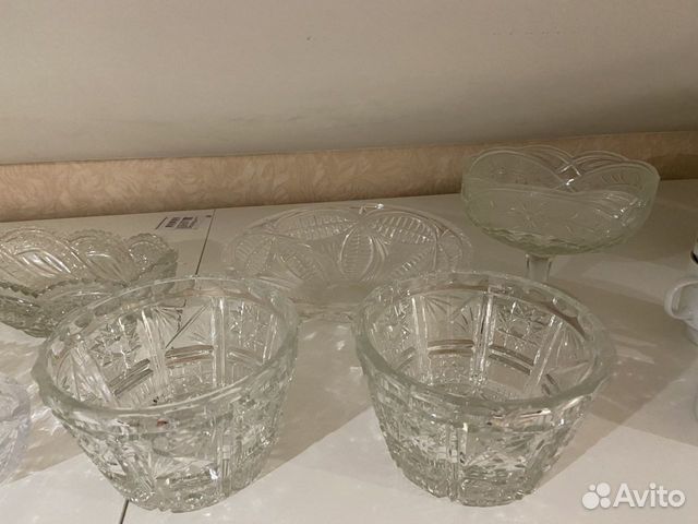 Конфетница и салатницы хрусталь