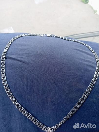 Цепочка мужская серебро 925 бисмарк