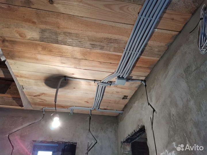 Услуги электрика. (Монтаж электропроводки)