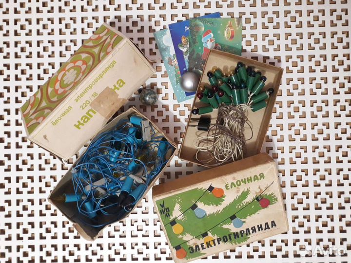 Елочная электрическая гирлянда в коробке СССР