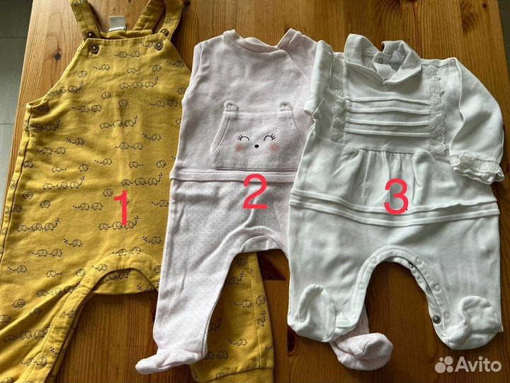 Одежда для новорожденных, от 50 до 86 см