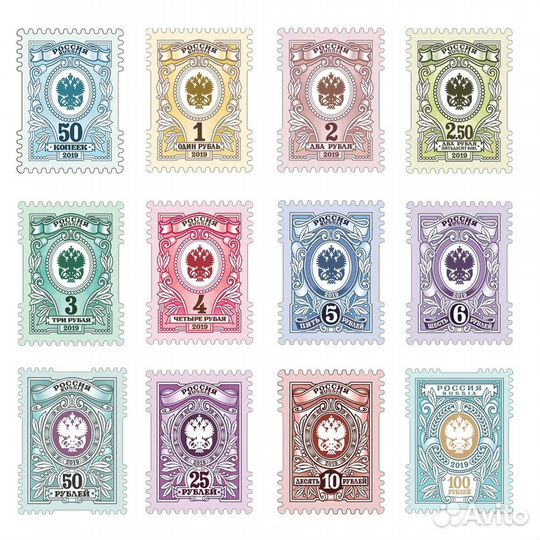 Россия 2019 год Полный годовой набор с мл, MNH