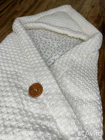 Loomknits Конверт-плед 2в1 вязаный Кремовый
