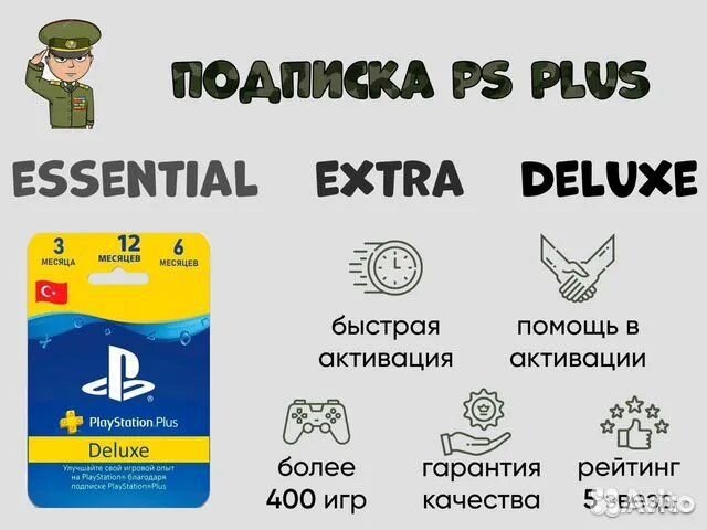 Подписка ps plus deluxe 12 месяцев турция